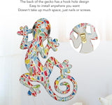Lizard Wall Art Statue,Resin Gecko Wall Art Figurine Mexican Outdoor Reptile Wall Decor Lizard Wall Sculptures Statues for Farmhouse Porch Patio Lawn Fence (LM9001A-1)