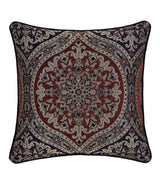 J Queen New York Red Taormina 20 inch Square Decorative Throw Pillow